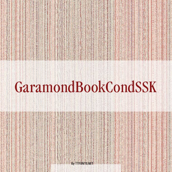 GaramondBookCondSSK example